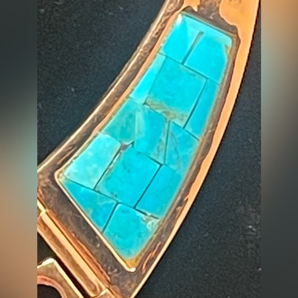 Jay King Signed DTR Copper and Inlay Turquoise Necklace - Picture 8 of 9